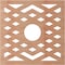 Ekena Millwork Chevron Wood Fretwork Pierced Ceiling Medallion, Cherry, 28"OD x 7 1/4"ID x 1/4"T CMWP28X28X0250CHCH - alternate 5